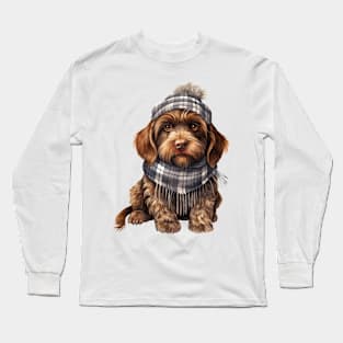 Winter Wirehaired Pointing Griffon Dog Long Sleeve T-Shirt